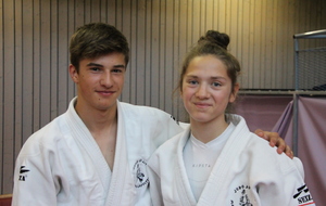 Deux judokas Diane Carlotti et Ewan Hamon portent les couleurs du club au Championnat de France Cadets/Cadettes 2ème Division à Ceyrat
