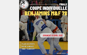 🎉 Félicitations à nos jeunes judokas pour leurs performances à la finale de la Coupe Benjamins des Yvelines ! 🥋