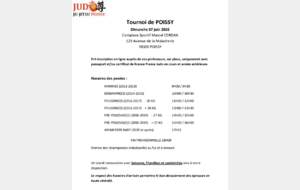 🥋 Dernière compétition de la saison : tournoi amical à Poissy !