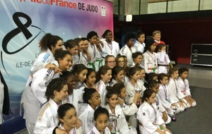 Le podium Benjamines de la Coupe IDF par équipes féminines