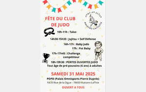 🎉 FÊTE DU CLUB – SAMEDI 31 MAI 2025 🎉