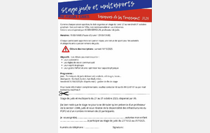 Stage Judo &amp; Multisport – Vacances de la Toussaint 2025